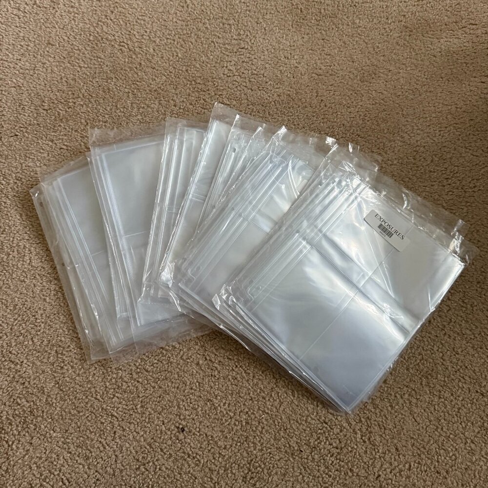 Exposures 4-Pocket Photo Album Refill Pages – Lot of 13 Packs (Holds 4x6 Photos)